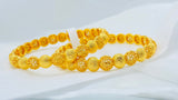 24K Gold Plated Bangle with Textured Design