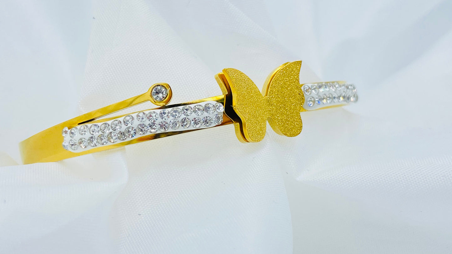 Butterfly Bangle Stainless Steel