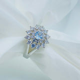 Sterling Silver Cluster Ring