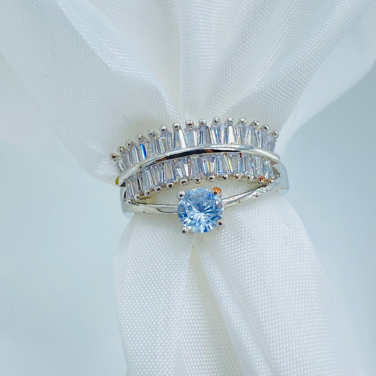 Sterling Silver Baguette Ring