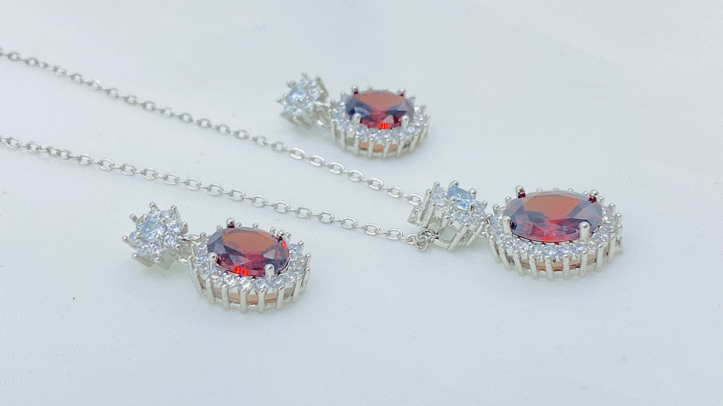 Ruby Necklace Set