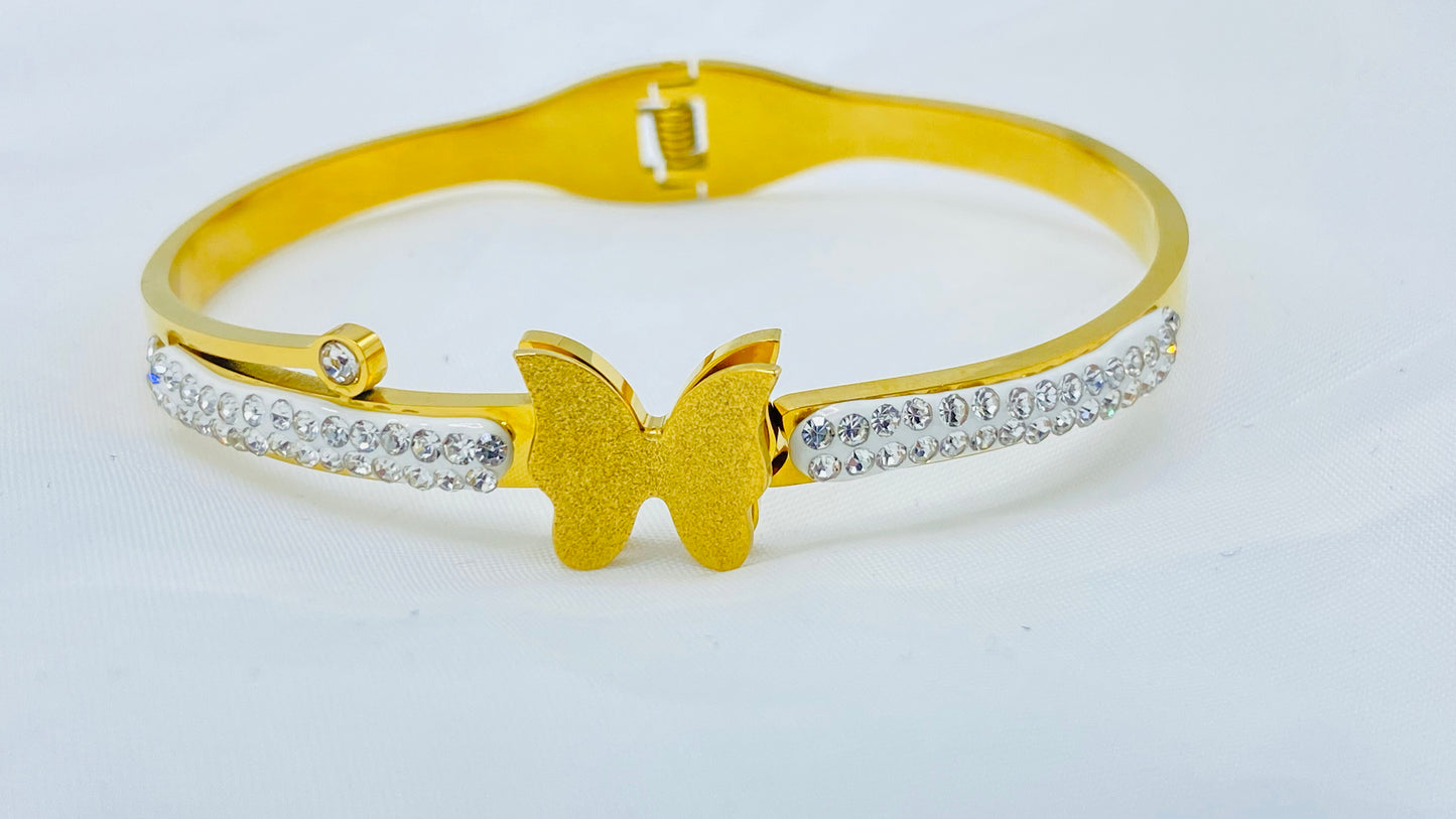 Butterfly Bangle Stainless Steel