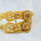 Gold-Plated Bridal Bangle Set with Chain