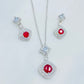 Silver Zirconia Pendant Set