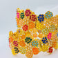 Colorful Floral Gold-Plated Bangle